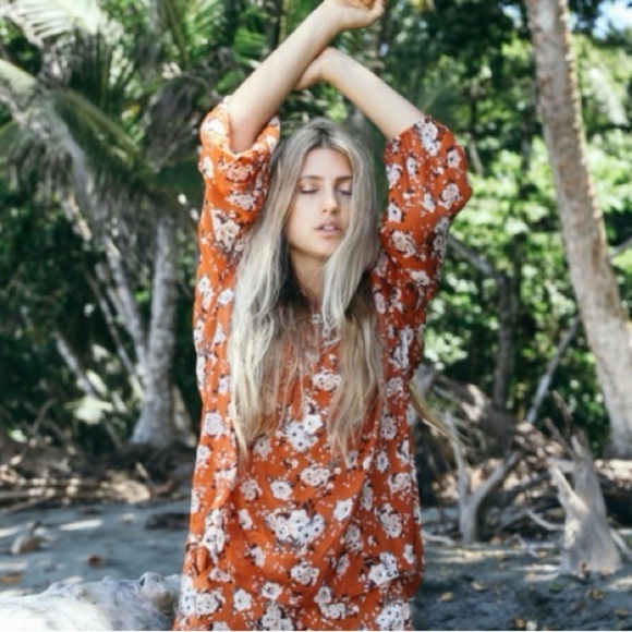 EUC Spell Gypsy Dancer Blouse Maple Size S - Picture 2 of 6